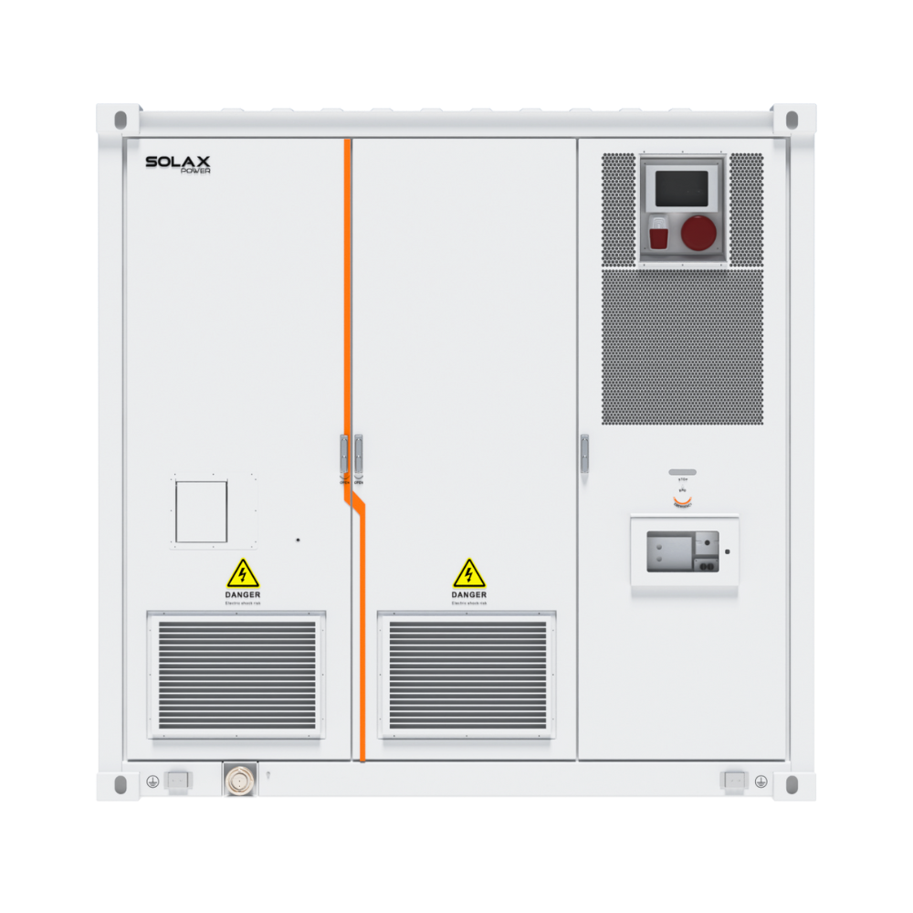 Die Innenansicht eines C&I Speichersystems von SolaX Power.